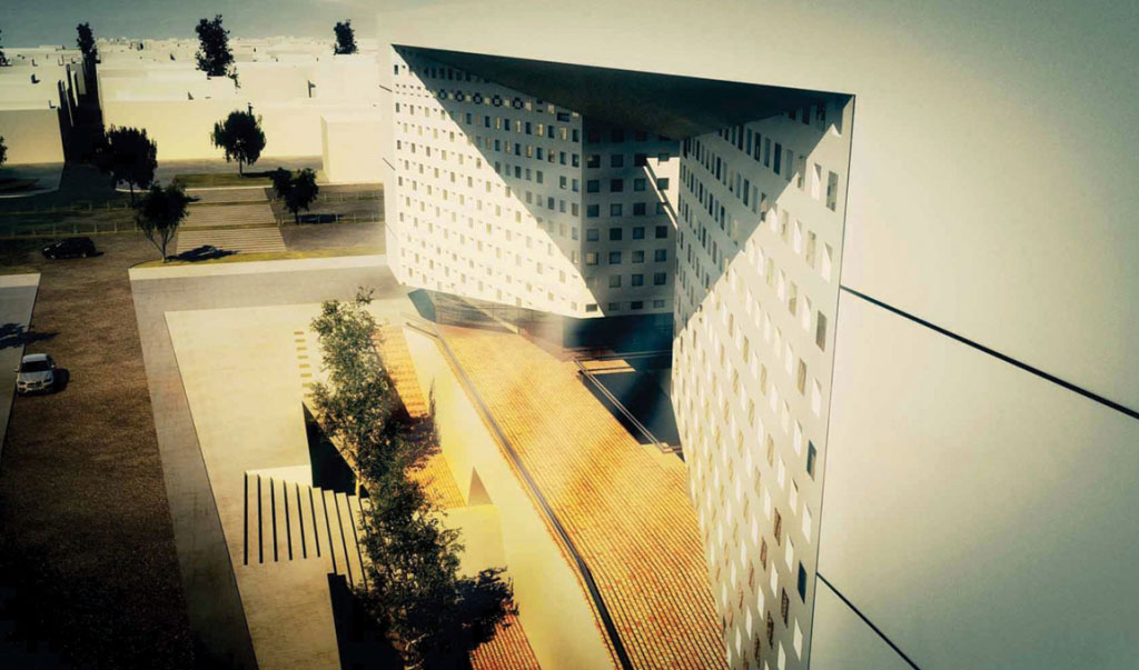 Qazvin Office Building Designed by Mojtaba Nabavi and Zeinab Maghdouri Exterior Perspective 